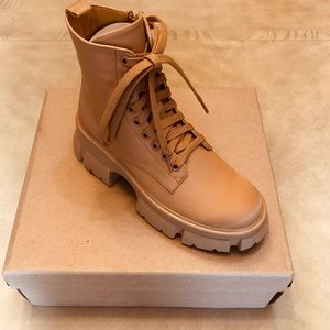 Steve Madden Womens Thora Nylon Lace Up Combat & Lace-up Boots Shoes Size 7.5